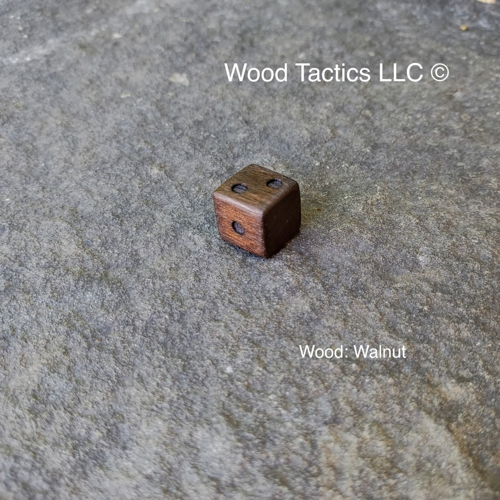 Betrayal House on the Hill D2 game dice made from Walnut hardwood.