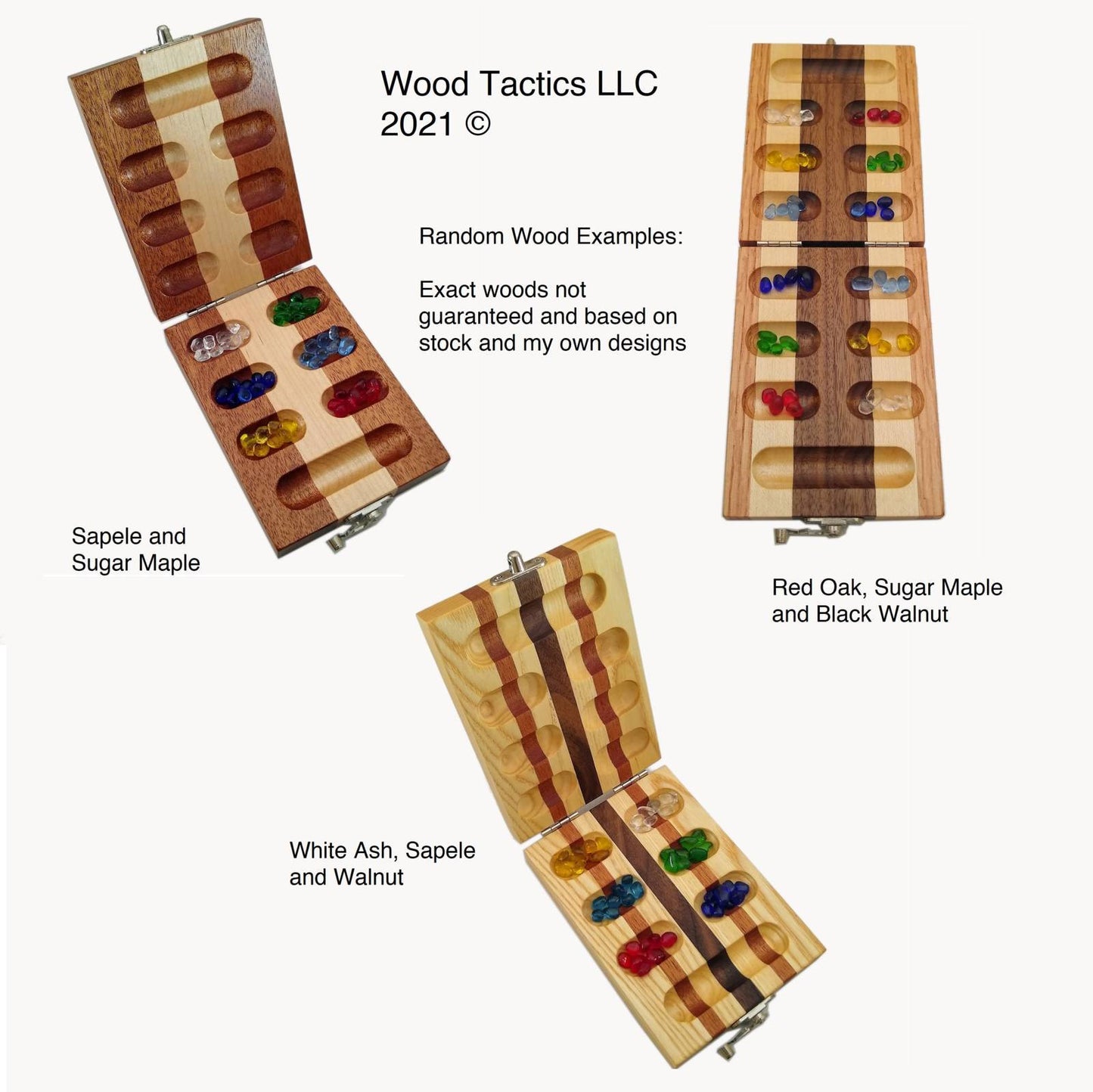 Mancala (Kalah) Folding Board Game - Compact Size