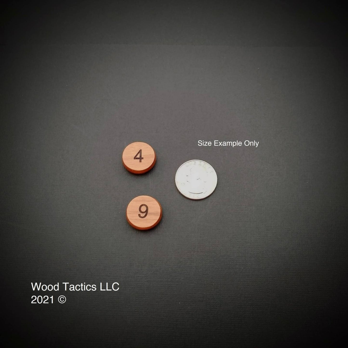 20mm Round Hardwood Tokens
