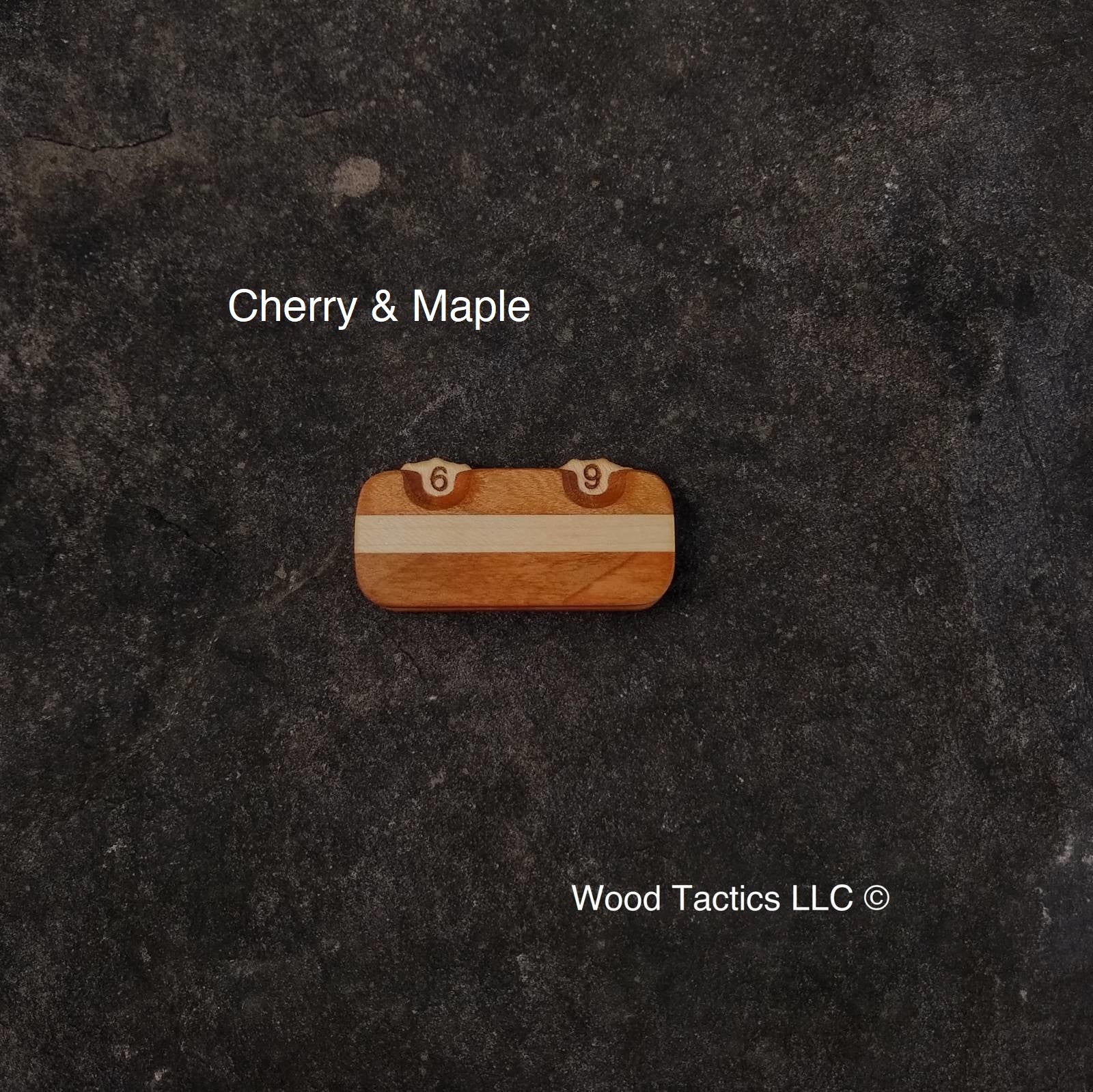 Made from Cherry and Maple hardwood in a striped pattern, our Two Dial Tracker helps you track Energy Levels, and more.