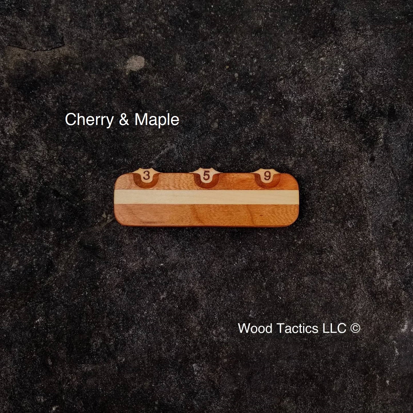 Handcrafted from Cherry and Maple hardwood in a striped pattern, our Three Dial Tracker can track Turns, Phases, and more.