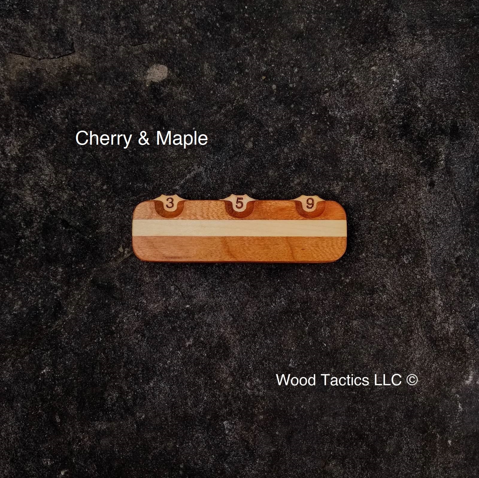 Handcrafted from Cherry and Maple hardwood in a striped pattern, our Three Dial Tracker can track Turns, Phases, and more.