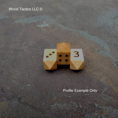 D4/D2 Barrel Dice, Sugar Maple Hardwood