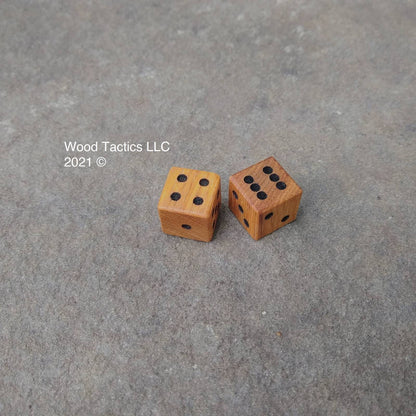 Mockernut Hickory Hardwood D6 Dice.