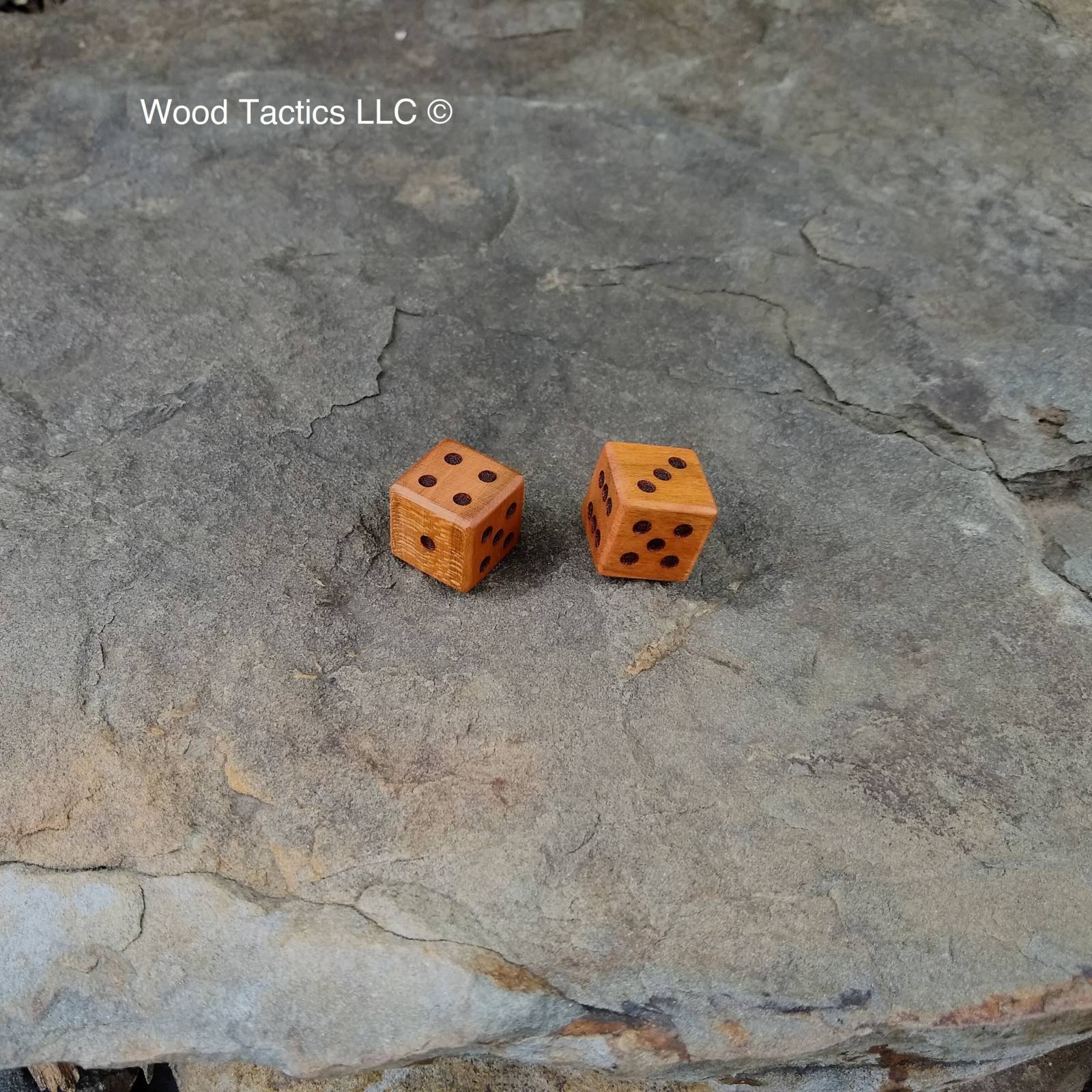 Cherry Hardwood D6 19mm in size Dice with Pip Symbols.