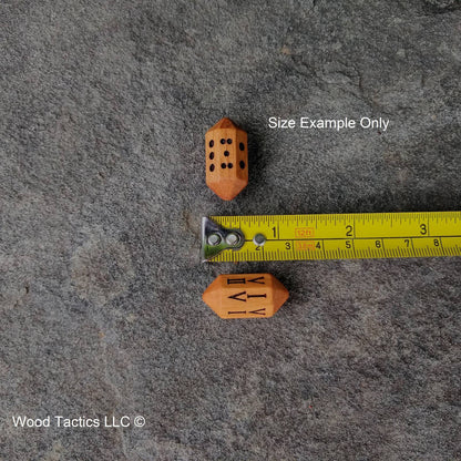 D8 Barrel Dice, Sugar Maple Hardwood