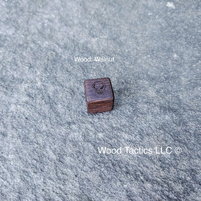 Heroscape Tabletop game 16mm D6 battle dice made from Walnut hardwood.