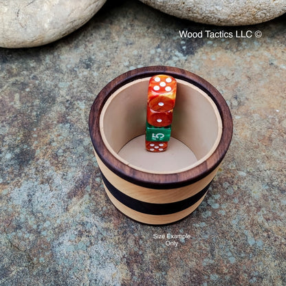 Multi-Wood Dice Cup with Foam Lining