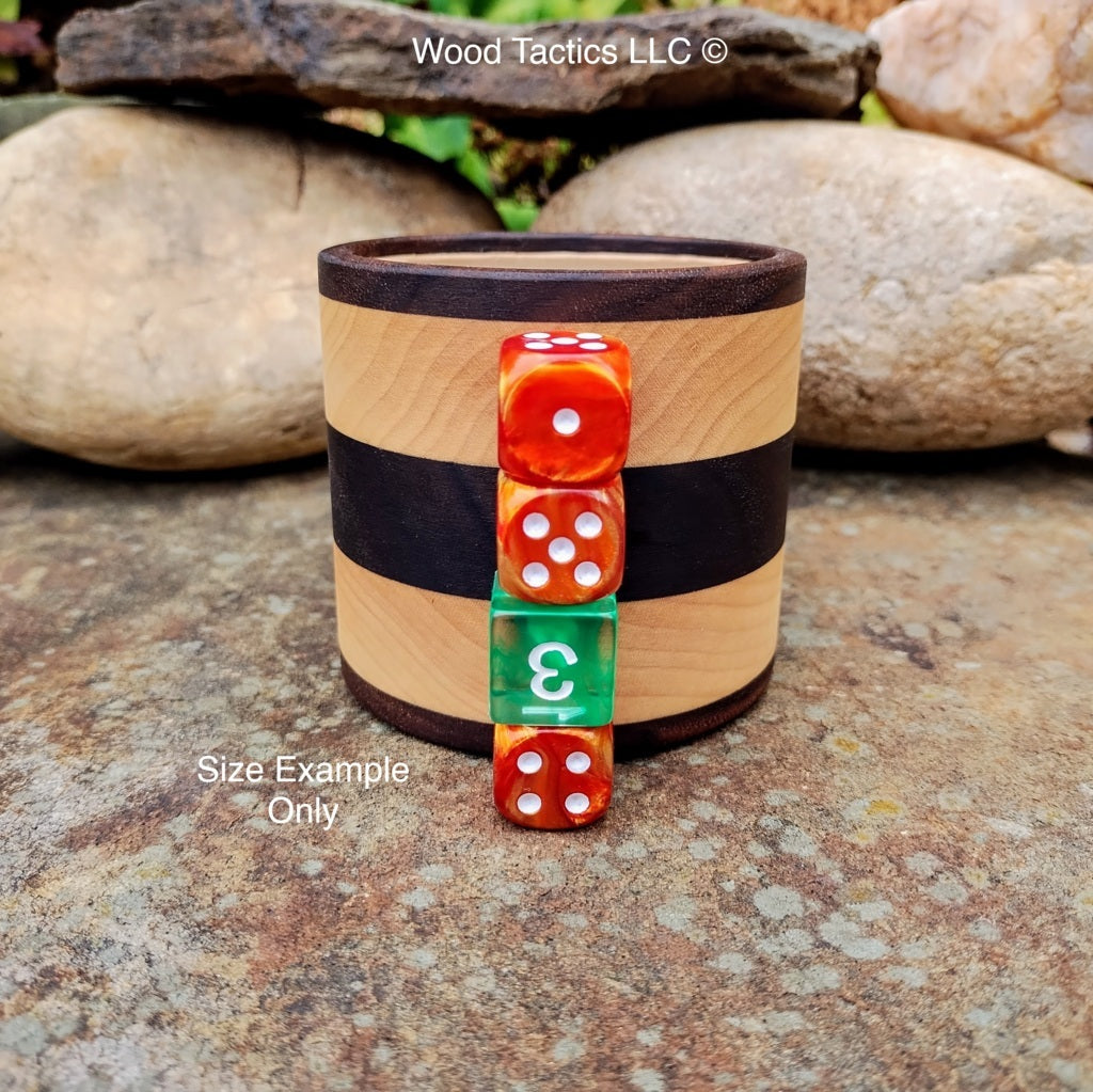 Multi-Wood Dice Cup with Foam Lining