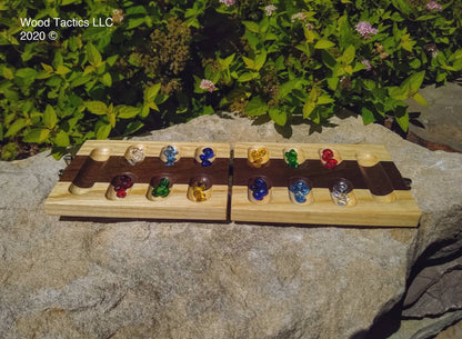 Mancala (Kalah) Folding Board Game - Compact Size