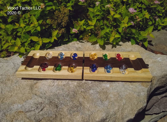 Mancala (Kalah) Folding Board Game - Compact Size