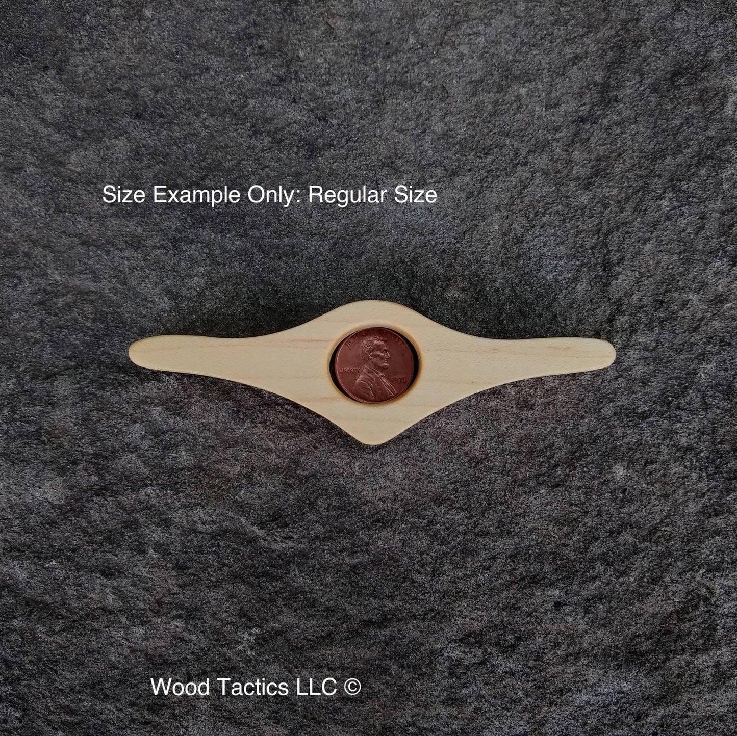 Mark&Hold: Example of Thumb Size whole for Regular with a penny.