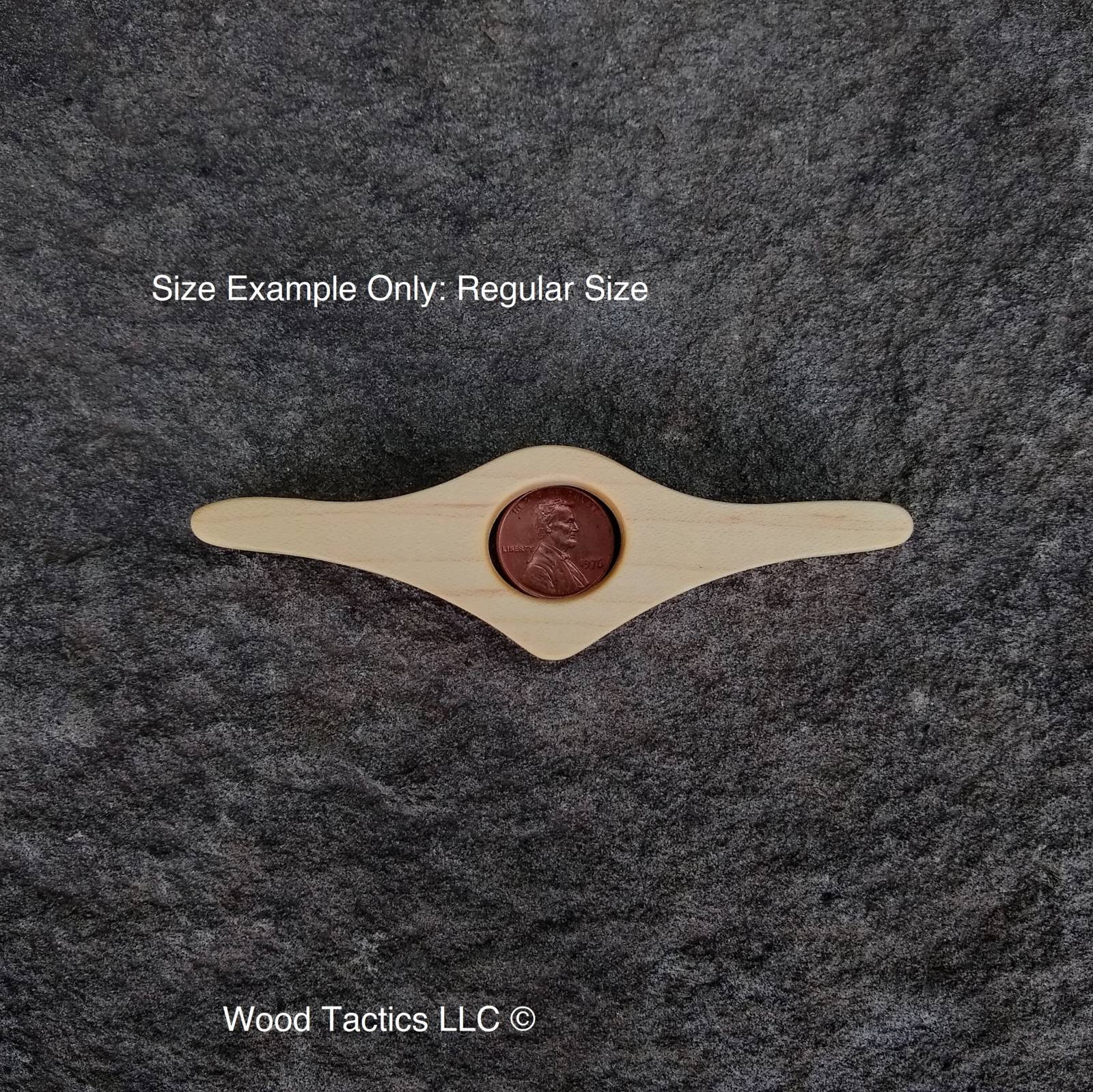 Mark&Hold: Example of Thumb Size whole for Regular with a penny.