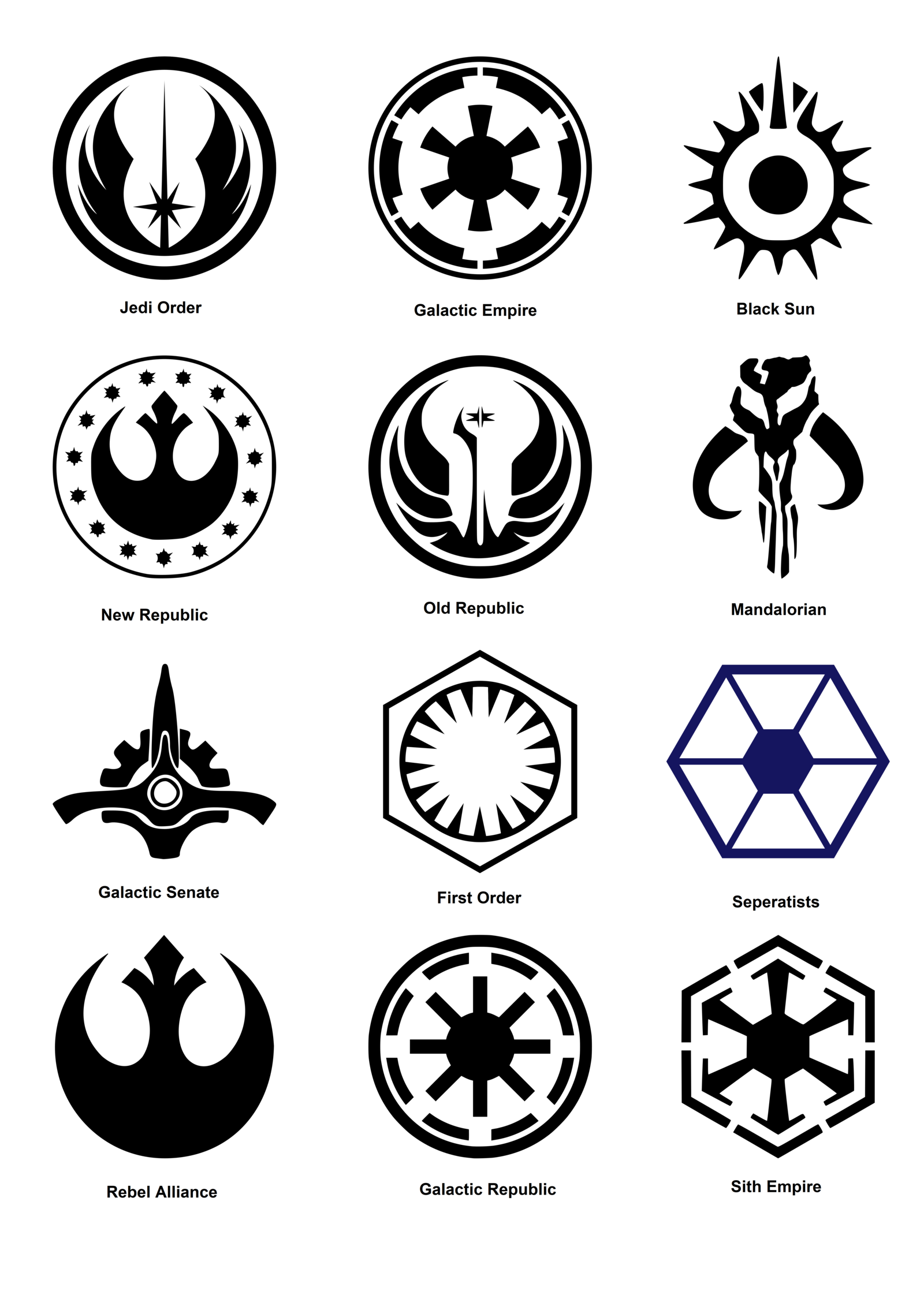 Star Wars Faction Symbols