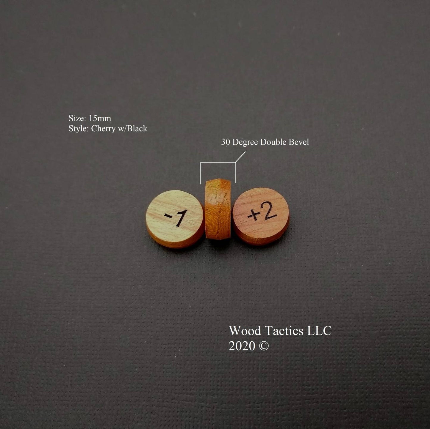 15mm Round Hardwood Tokens