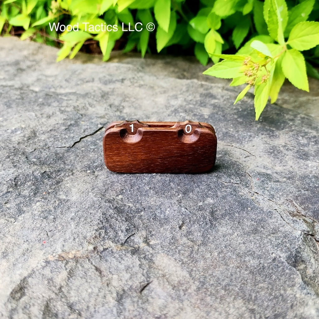 Track hit points, rounds, and more with our Two Dial Counter, crafted from Walnut hardwood in a sleek, tapered design.