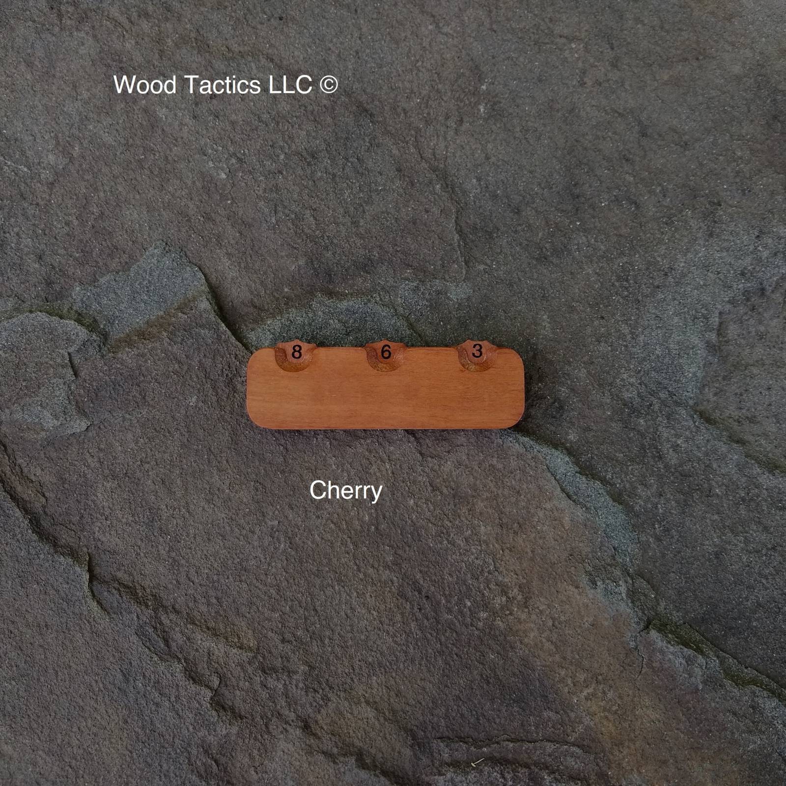 Crafted from Cherry hardwood, our sleek Three Dial Tracker helps you track hit points, status rounds, and more.